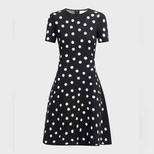Carolina Herrera Polka Dot Fit-&-Flare Dress